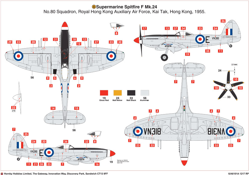 Supermarine Spitfire Mk.22/24 A06101A Ultimate Spitfire on the Airfix Workbench blog