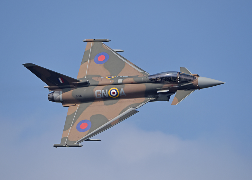 Eurofighter Typhoon in Battle of Britain Hawker Hurricane markings on Airfix and Corgi Aerodrome