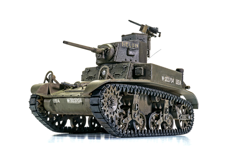 US Army M3 Stuart Light Tank Helen on the Airfix Workbench blog