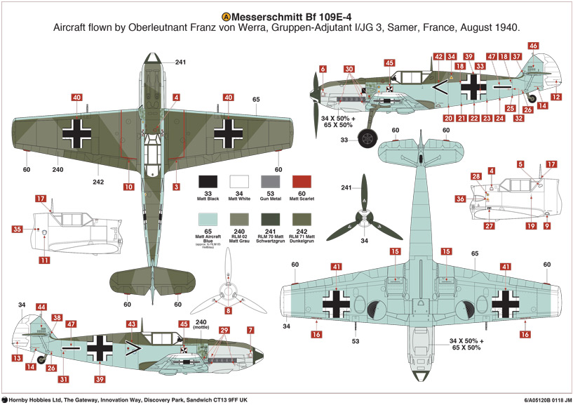New Airfix Messerschmitt Bf109E A05120B Franz von Werra on the Airfix Workbench blog