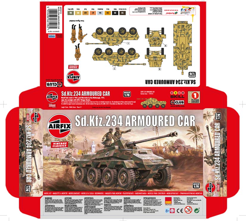 Airfix Vintage Classics SdKfz.234 Armoured Car on the Airfix Workbench blog