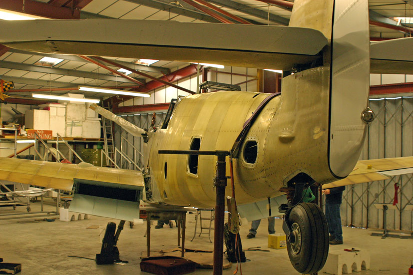 Looking from the back of the aircraft, it is easy to see the Luftwaffe lineage of the Buchon