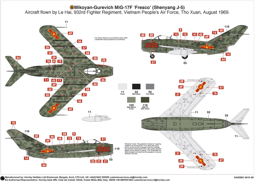 New Airfix Mikoyan-Gurevich MiG 17F Fresco A03091 on the Airfix Workbench blog