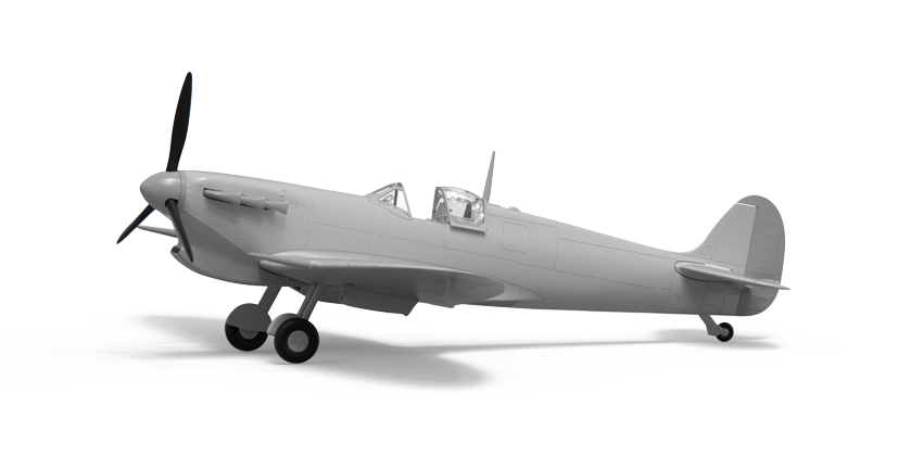 Young Airfix model kit designer works on his first Spitfire on the Airfix Workbench blog