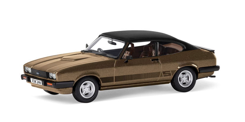 VA10818 Vanguards Ford Capri Mk.3 3.0S in Tibetan Gold on Corgi Diecast Diaries Blog