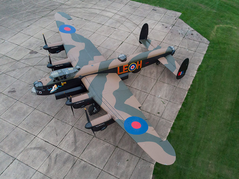 East Kirkby Avro Lancaster and De Havilland Mosquito drone footage feature on the Airfix and Corgi Aerodrome blog