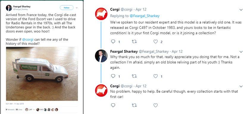 Corgi Ford Escort Van Radio Rentals Feargal Sharkey the Undertones