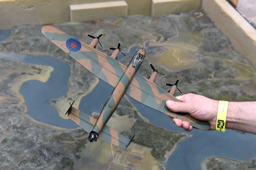 original Dambusters attack briefing maps and Corgi Lancaster model on Corgi die-cast diaries blog