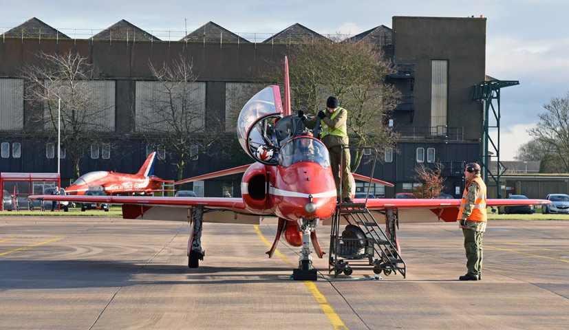 A busy RAF Scampton ramp on Airfix and Corgi Aerodrome