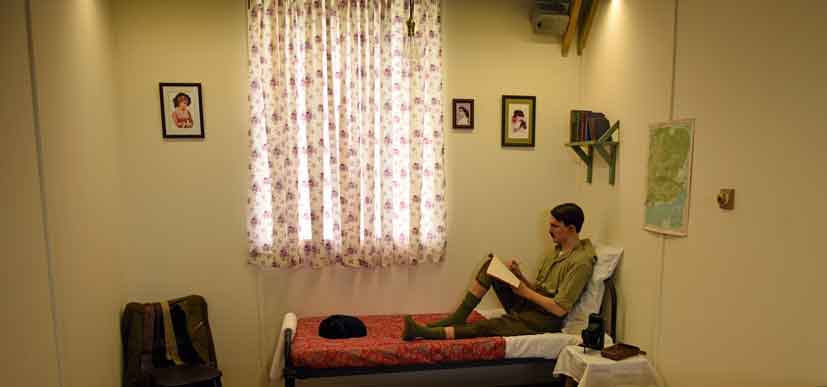 The museum gives some idea of what an airmen's room may have looked like