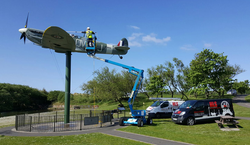 The Lytham St Annes Memorial Spitfire Vb W3644 on Airfix and Corgi Aerodrome