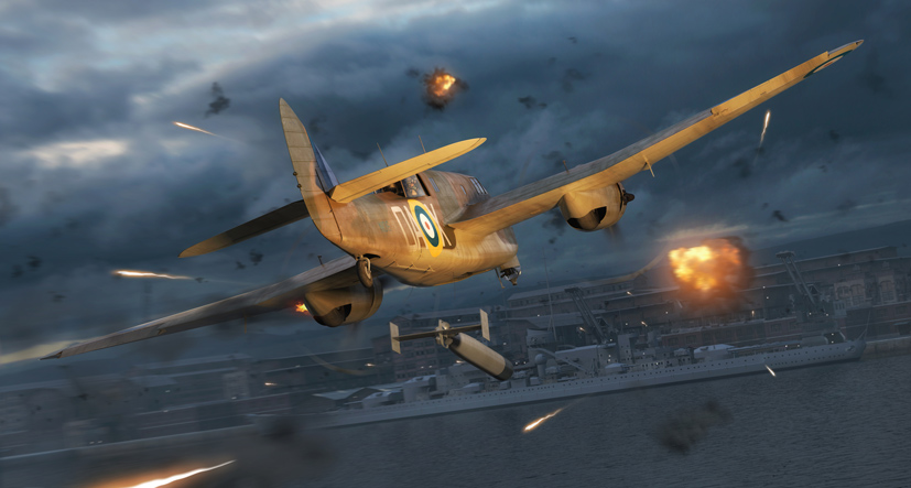 As far as Airfix box artwork is concerned, could it possibly get any more spectacular than the Beaufort attack scene? Airfix Bristol Beaufort Mk.I model kit scheme detail and box artwork review on the Airfix Workbench blog