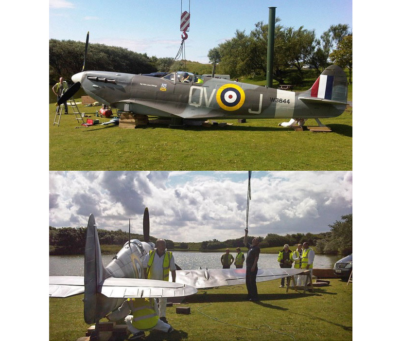 The Lytham St Annes Memorial Spitfire Vb W3644 on Airfix and Corgi Aerodrome