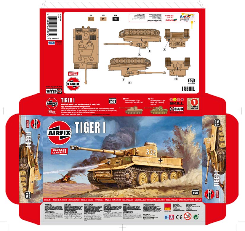 Classic Airfix German Tiger 1 artwork on the Airfix Workbench blog