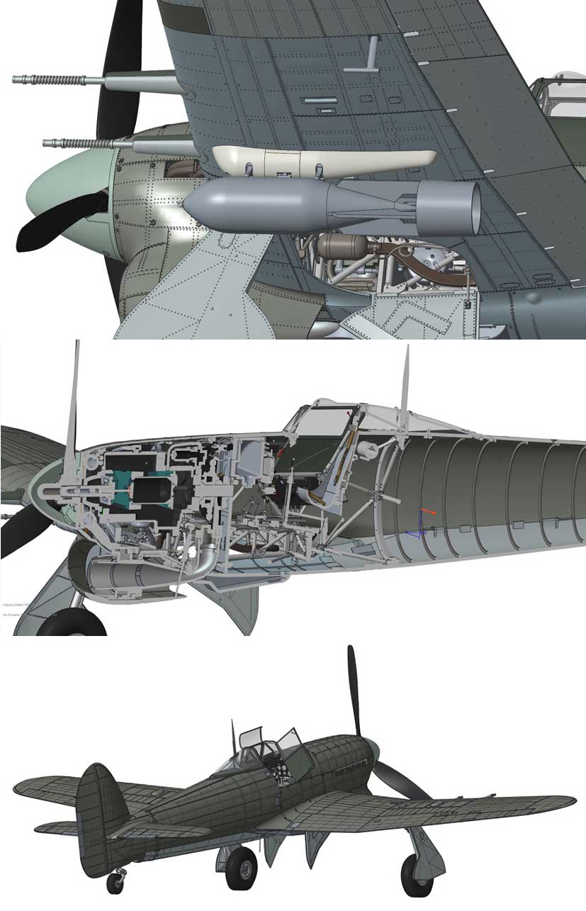 1:24 Hawker 'Car Door' Typhoon and 1:72 Heinkel He III 'H