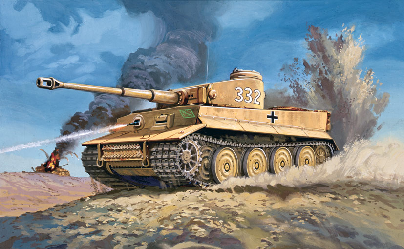 Classic Airfix German Tiger 1 artwork on the Airfix Workbench blog