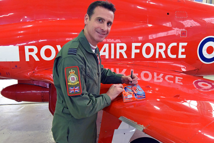New Red Arrows supervisor Red 10 Squadron Leader Adam Collins on Airfix and Corgi Aerodrome