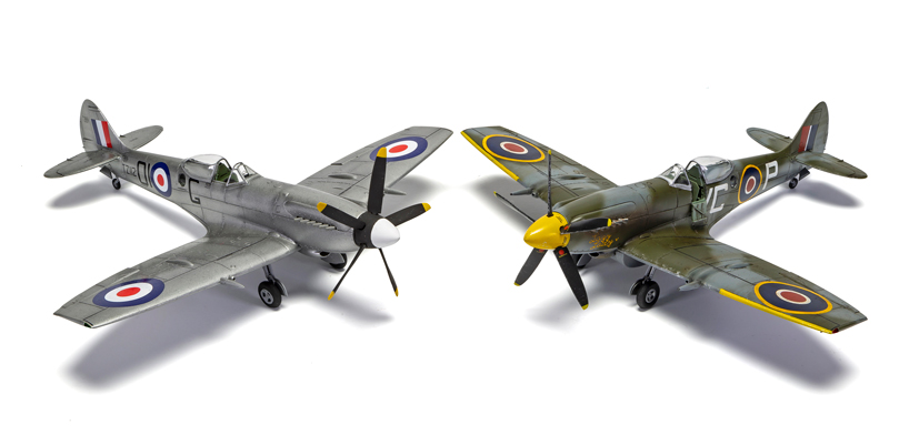 Rolls Royce Griffon powered Airfix Supermarine Spitfire FR Mk.XIV A05135 on the Airfix Workbench blog