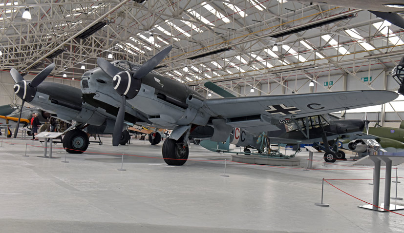 Rare Luftwaffe Messerschmitt Me 410 Destroyer at Cosford on Airfix and Corgi Aerodrome