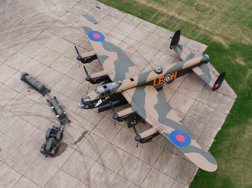 East Kirkby Avro Lancaster and De Havilland Mosquito drone footage feature on the Airfix and Corgi Aerodrome blog