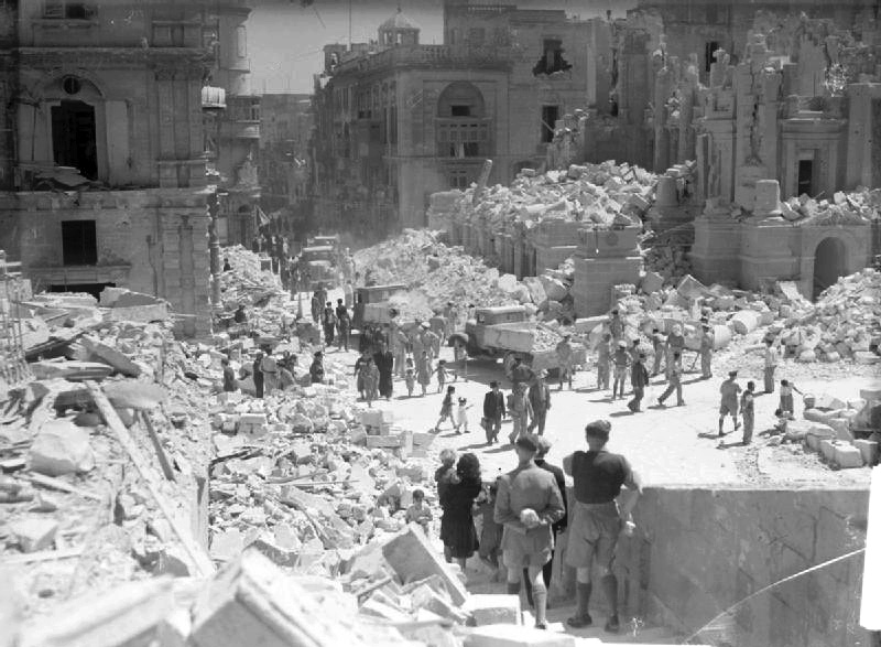 Devastation during the Siege of Malta during WWII Merlins over Malta 15th Anniversary review Spitfire and Hurricane on the Airfix and Corgi Aerodrome blog