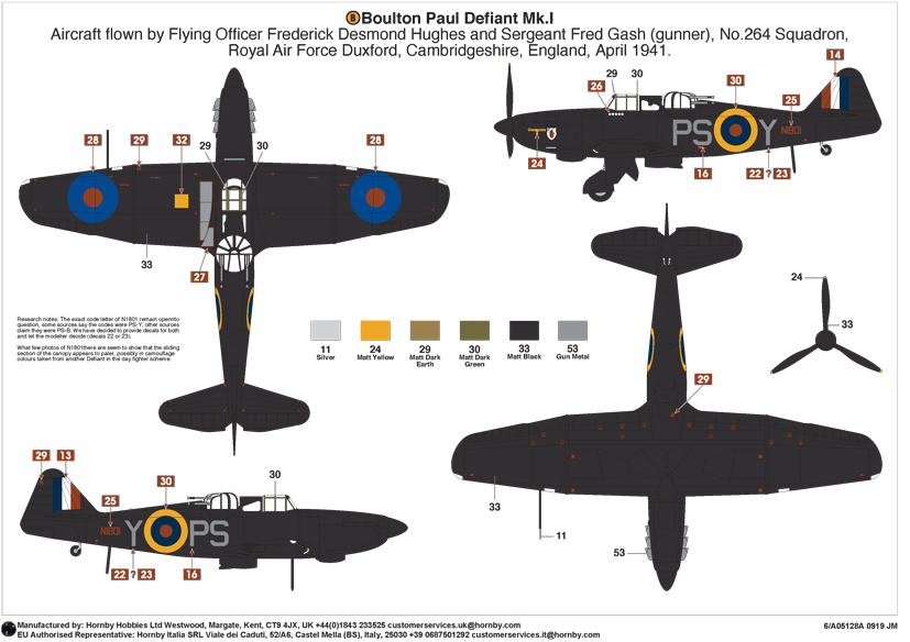 Airfix Battle of Britain Boulton Paul Defiant Mk.I A05128A on the Airfix Workbench blog