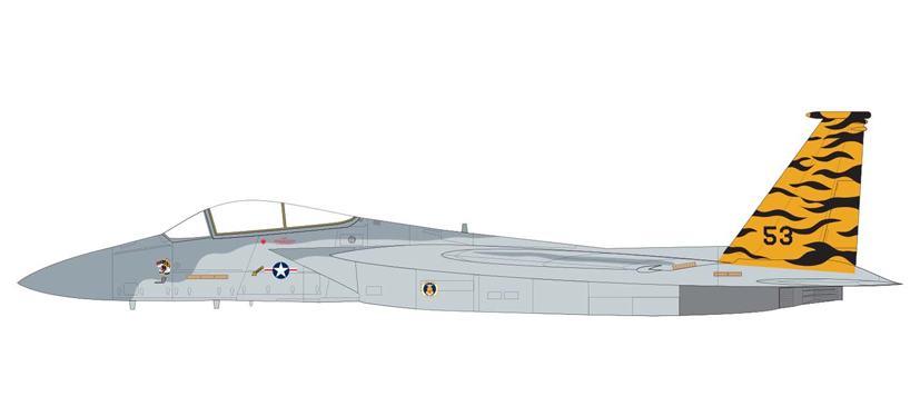 This Bitburg F-15A Eagle sported this special Tiger Tail for the 1981 NATO Tiger Meet event Airfix McDonnell Douglas F-15A Eagle Starter Set model kit on the Airfix Workbench blog