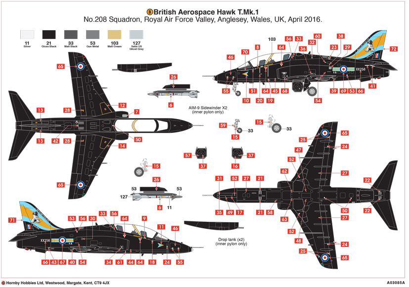 British Aerospace Hawk T.Mk.1 RAF No208 Squadron Centenary RAF Valley A03085A
