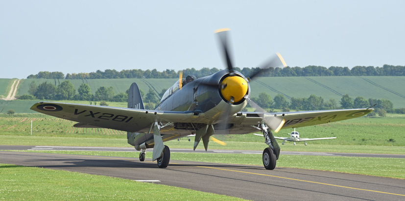 Duxford Air Festival 2018 review Hawker Sea Fury trio on Airfix and Corgi Aerodrome