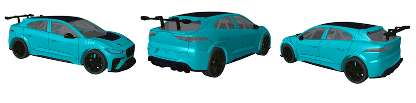 Airfix Quickbuild model development J6033 Jaguar IPace eTrophy on the Airfix Workbench blog