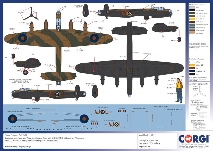 AA32625 Avro Lancaster B.Mk.III (Special) Dambusters Raid Operation Chastise 75