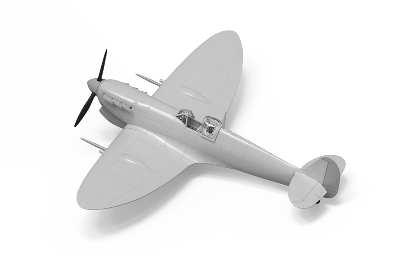 Young Airfix model kit designer works on his first Spitfire on the Airfix Workbench blog