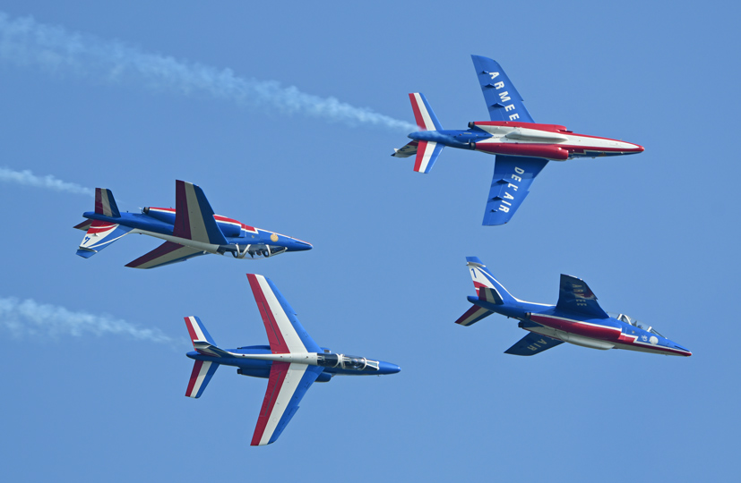Duxford Air Festival 2018 review French Air Force Patrouille de France on Airfix and Corgi Aerodrome