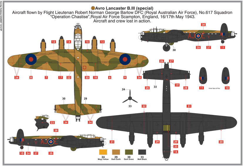 Airfix Avro Lancaster B.III (Special) The Dambusters A09007