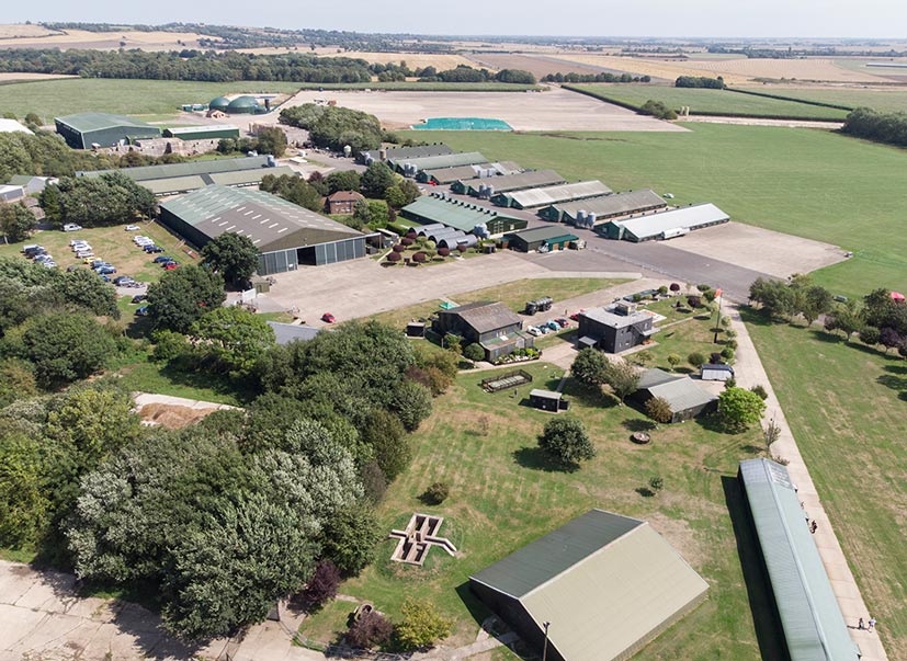 East Kirkby Avro Lancaster and De Havilland Mosquito drone footage feature on the Airfix and Corgi Aerodrome blog