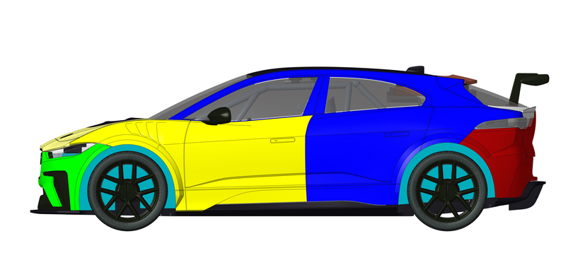 Airfix Quickbuild model development J6033 Jaguar IPace eTrophy on the Airfix Workbench blog