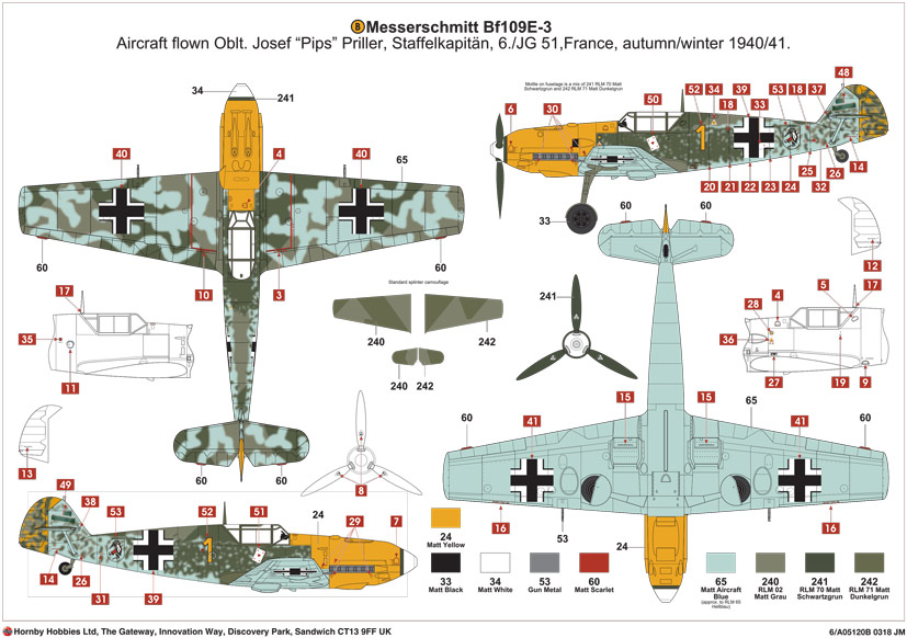 New Airfix Messerschmitt Bf109E A05120B Josef Pips Priller on the Airfix Workbench blog