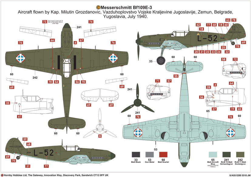 New Airfix Messerschmitt Bf109E A05120B Royal Yugoslav Air Force on the Airfix Workbench blog