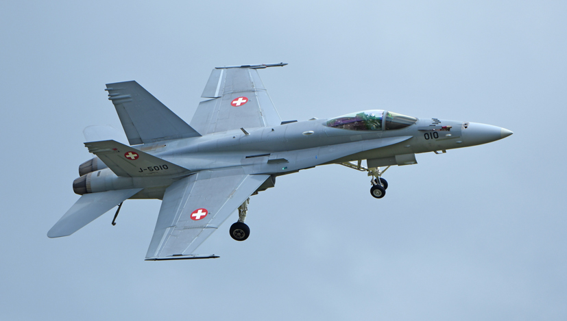 Swiss Air Force McDonnell Douglas F/A-18 Hornet at Cosford Airshow on the Airfix and Corgi Aerodrome blog