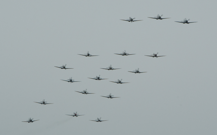 Duxford's Battle of Britain Spitfire tribute to RAF 100 on Airfix and Corgi Aerodrome