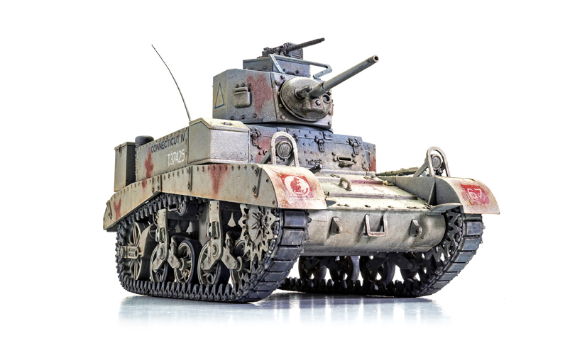 British Army M3 Stuart Light Tank Connecticut IV on the Airfix Workbench blog