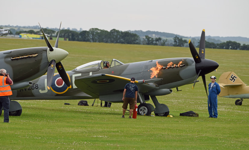 Flaming Supermarine Spitfire Mk.XIV on the Airfix Workbench blog