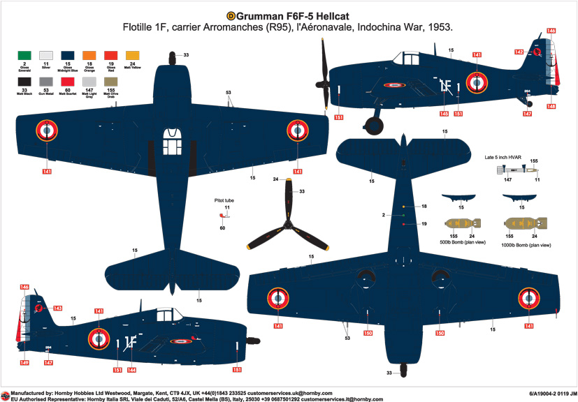 New Grumman F6F-5 Hellcat Fleet Air Arm WWII scheme details on the Airfix Workbench blog