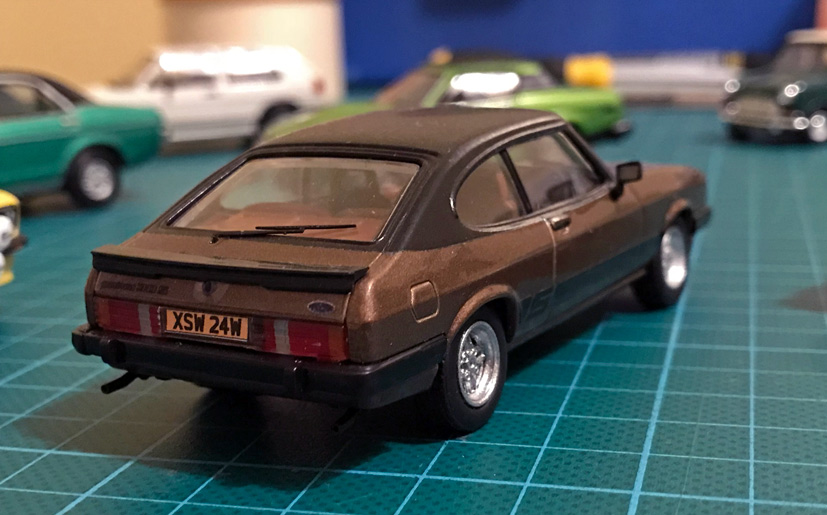 VA10818 Vanguards Ford Capri Mk.3 3.0S in Tibetan Gold on Corgi Diecast Diaries Blog