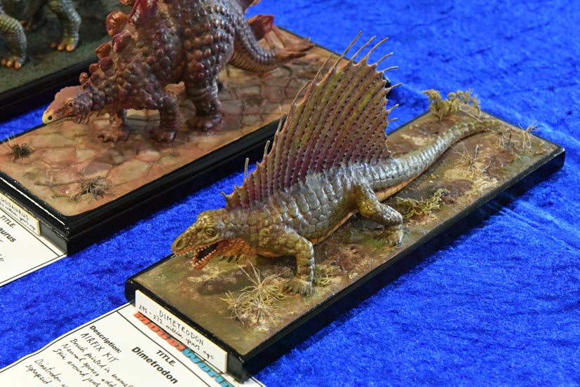 Classic Airfix Dinosaurs Triceratops Stegosaurus and Dimetrodon on the Airfix Workbench blog