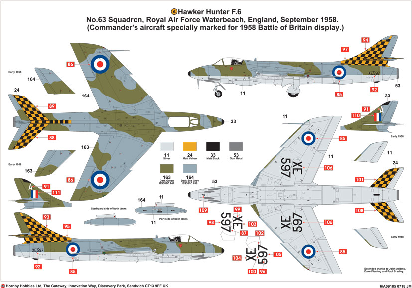 New Airfix Hawker Hunter F6 A09185 RAF fighter on the Airfix Workbench blog