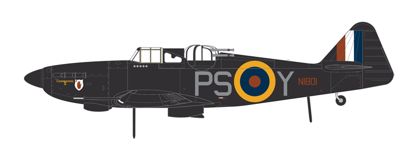 Airfix Boulton Paul Defiant Mk.l Frederick Desmond Hawkeye Hughes hand of Ulster on the Airfix Workbench blog