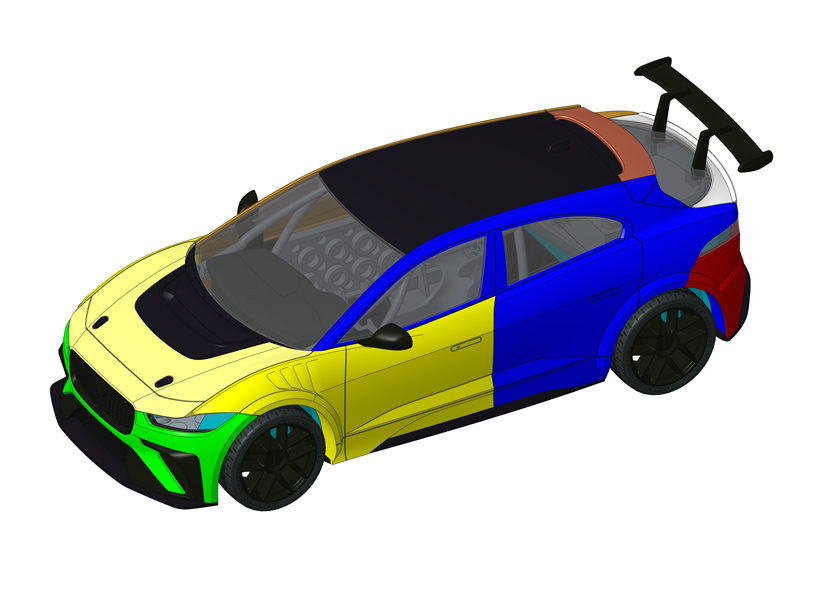 Airfix Quickbuild model development J6033 Jaguar IPace eTrophy on the Airfix Workbench blog
