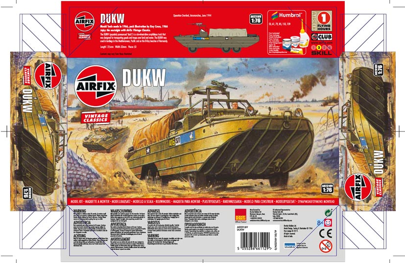 Airfix Vintage Classics DUWK six wheel drive amphibian on the Airfix Workbench blog