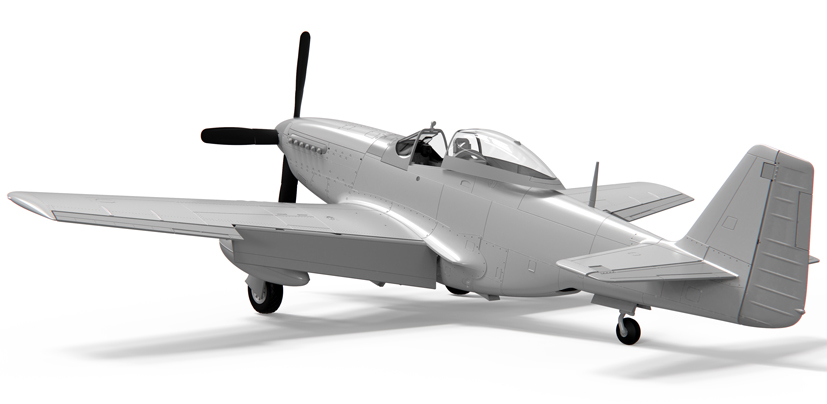 New 2019 Airfix model range North American Mustang without tail fillet on the Airfix Workbench blog